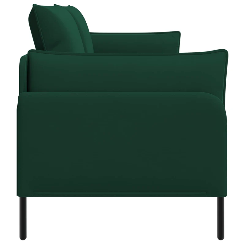 3-Seater Sofa Dark Green 222 x 81 x 89 cm Velvet