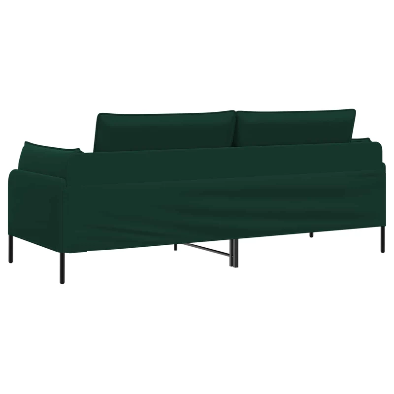 3-Seater Sofa Dark Green 222 x 81 x 89 cm Velvet