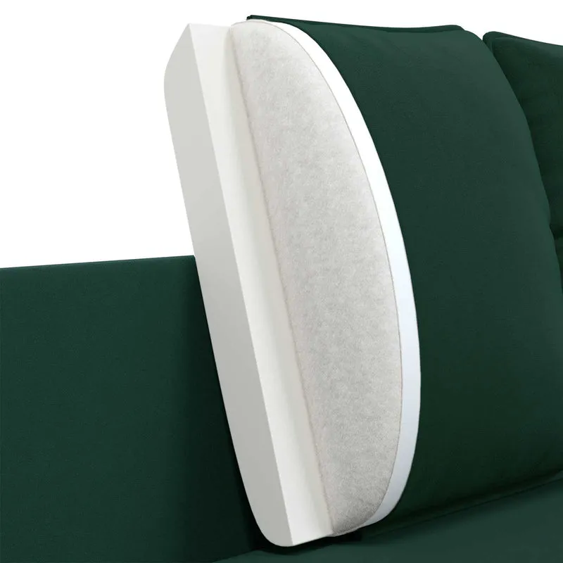 3-Seater Sofa Dark Green 222 x 81 x 89 cm Velvet