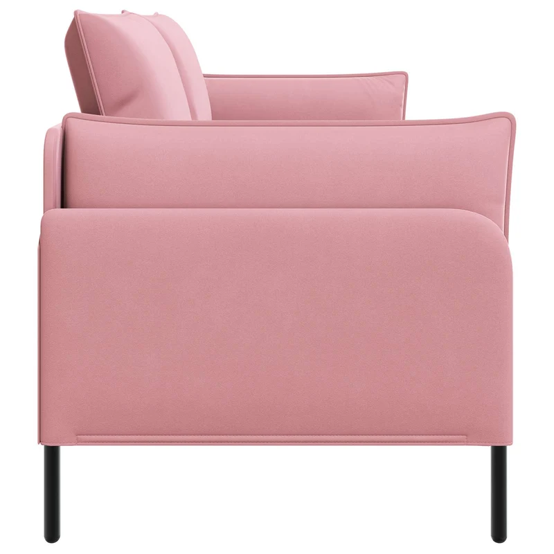 3-Seater Sofa Pink 222 x 81 x 89 cm Velvet