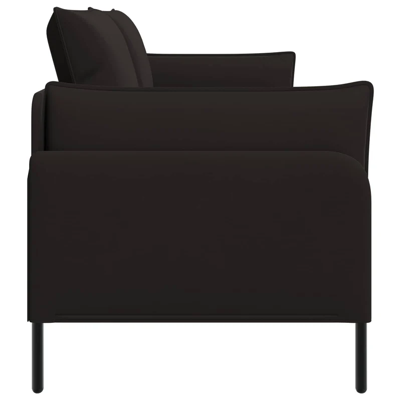 3-Seater Sofa Black 222 x 81 x 89 cm Velvet