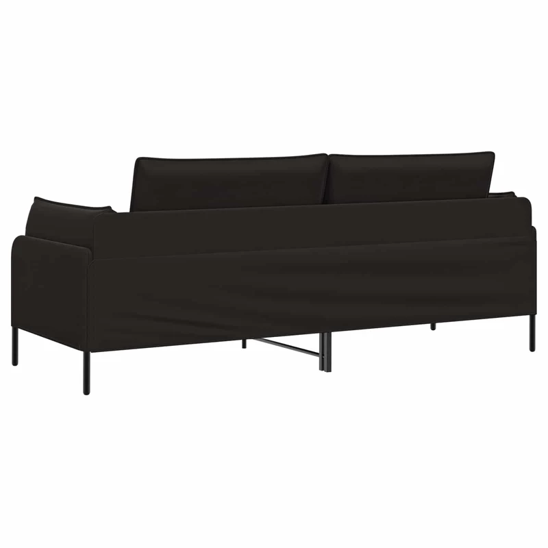 3-Seater Sofa Black 222 x 81 x 89 cm Velvet