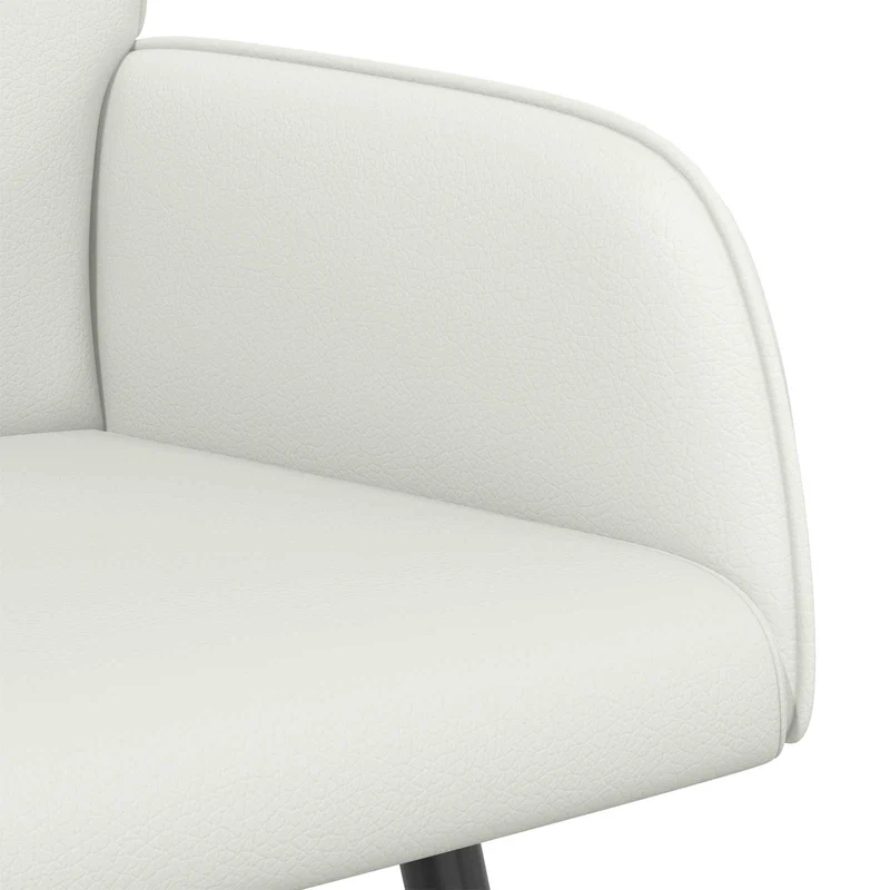 2 Seater Sofa with Metal Legs 2-Seater White Faux Leather