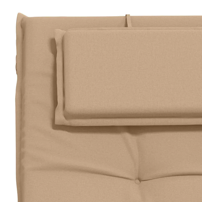 Sunlounger Cushion GEMERT 100% Polyester Sand 190 x 60 x 9 cm
