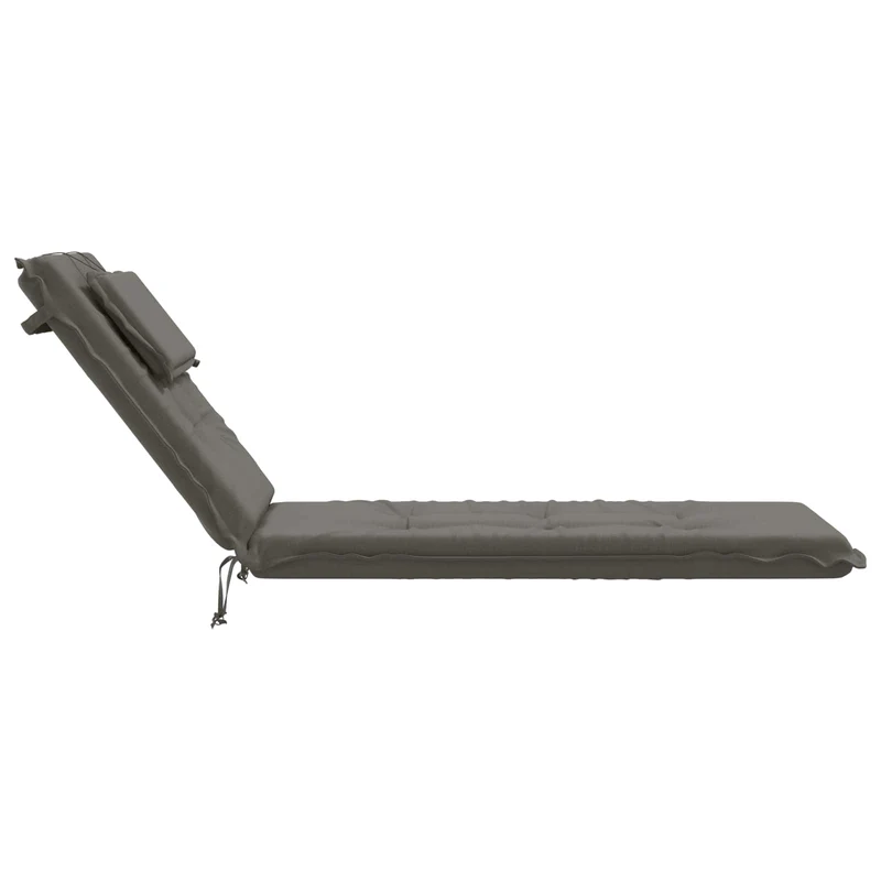 Sunlounger Cushion GEMERT 100% Polyester Grey 190 x 60 x 9 cm