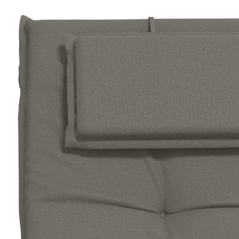 Sunlounger Cushion GEMERT 100% Polyester Grey 190 x 60 x 9 cm