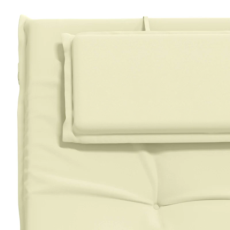 Sunlounger Cushion GEMERT 100% Polyester Cream 190 x 60 x 9 cm