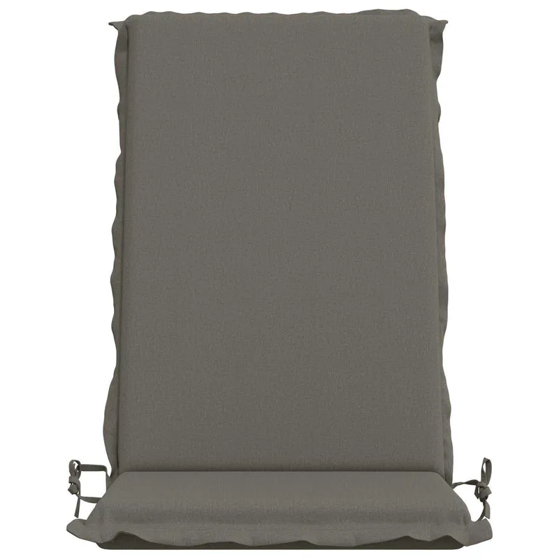 High Back Chair Cushion GEMERT 2 pcs 100% Polyester Grey