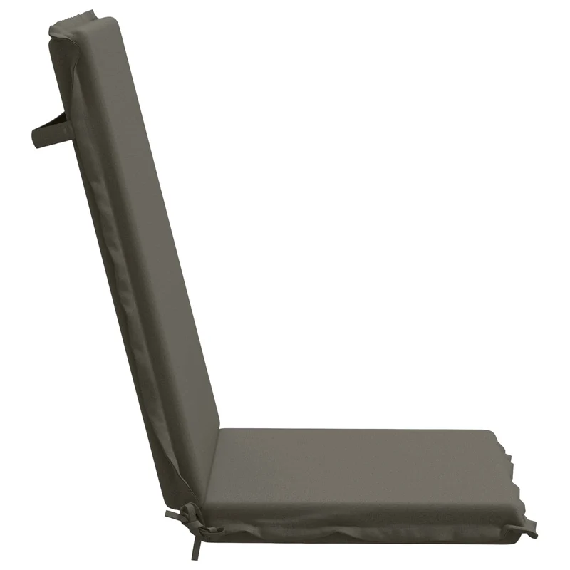 High Back Chair Cushion GEMERT 2 pcs 100% Polyester Grey