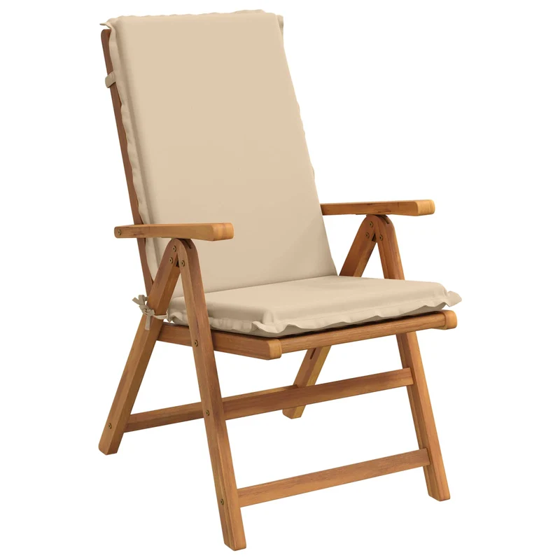 High Back Chair Cushion GEMERT 4 pcs 100% Polyester Cream
