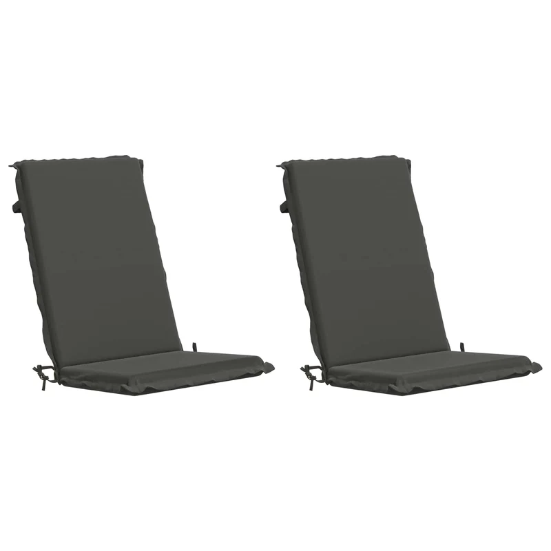 High Back Chair Cushion GEMERT 2 pcs 100% Polyester Anthracite