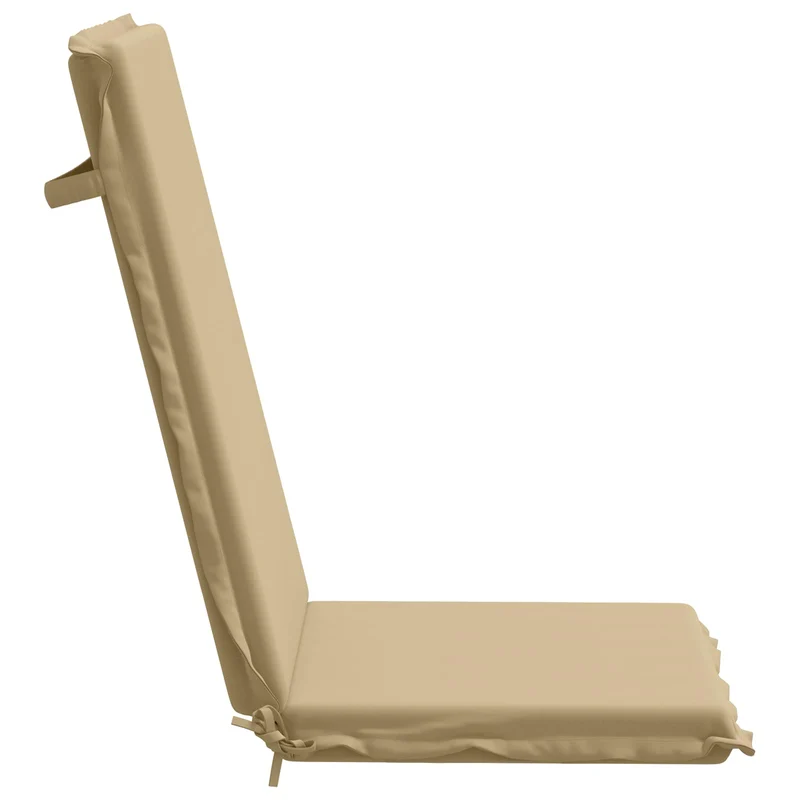 High Back Chair Cushion GEMERT 2 pcs 100% Polyester Beige