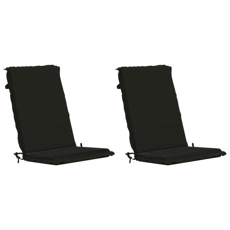 High Back Chair Cushion GEMERT 2 pcs 100% Polyester Black