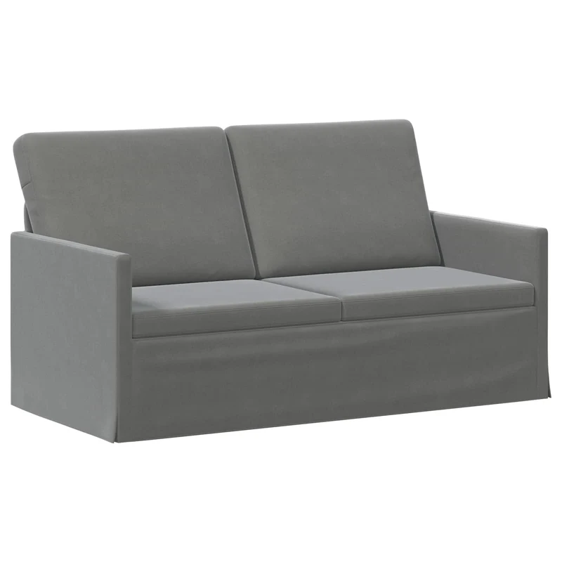 Sofa Set 2 pcs Dark Grey Velvet