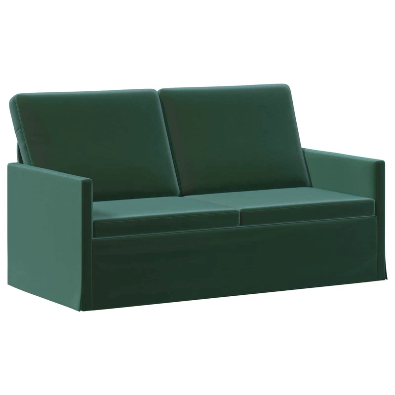 Sofa Set 2 pcs Dark Green Velvet