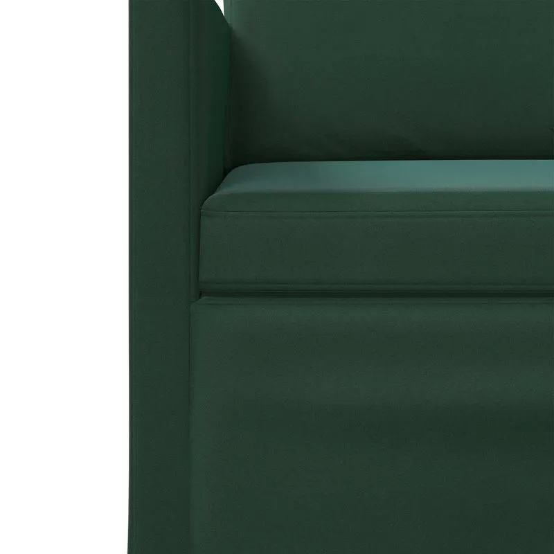 Sofa Set 2 pcs Dark Green Velvet