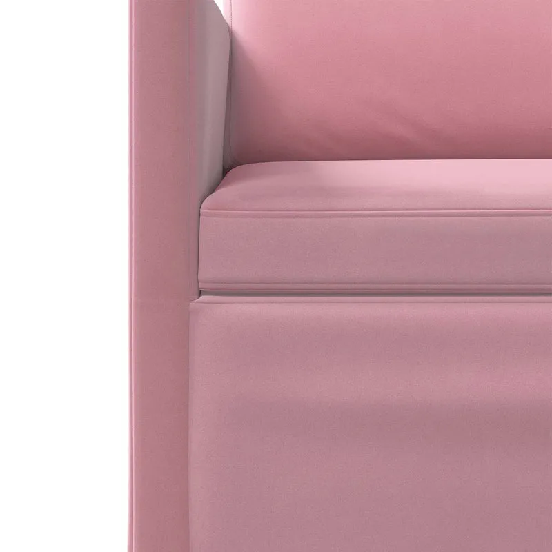Sofa Set 2 pcs Pink Velvet
