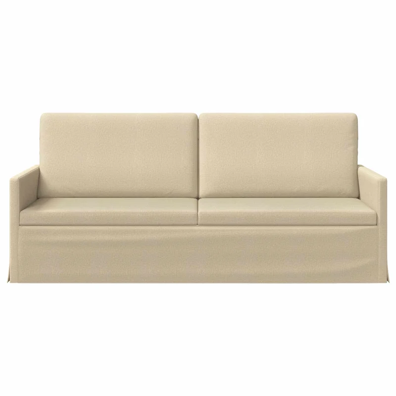 3 Seater Sofa Cream 190 x 81 x 82 cm Fabric