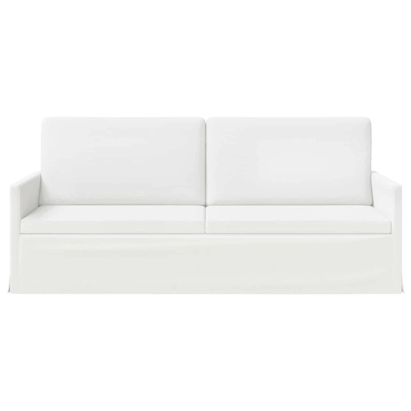 3 Seater Sofa White 190 x 81 x 82 cm Fabric