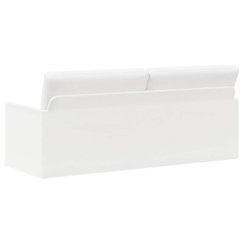 3 Seater Sofa White 190 x 81 x 82 cm Fabric