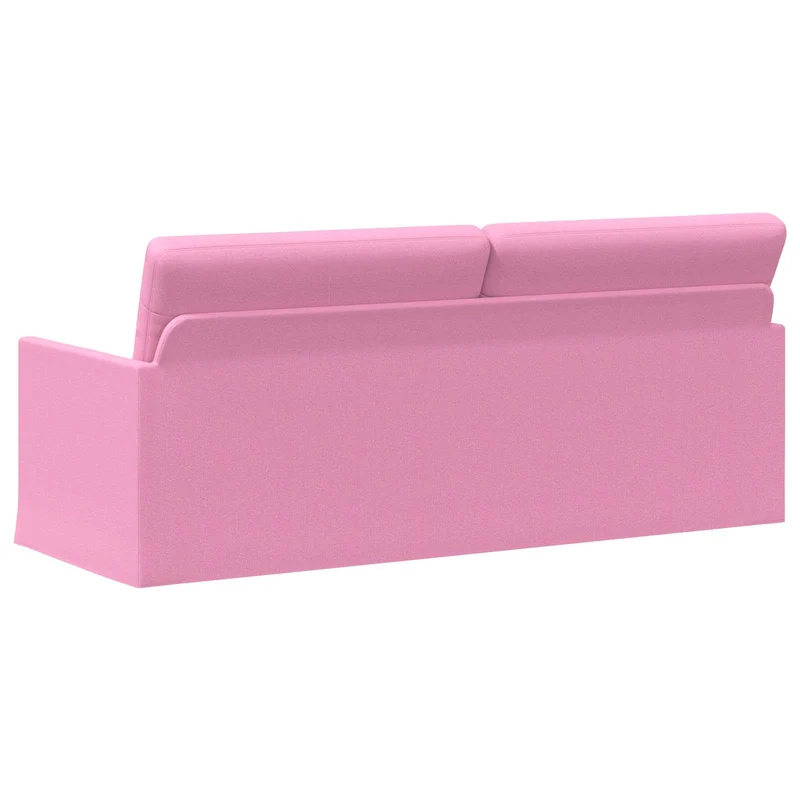 3 Seater Sofa Pink 190 x 81 x 82 cm Fabric