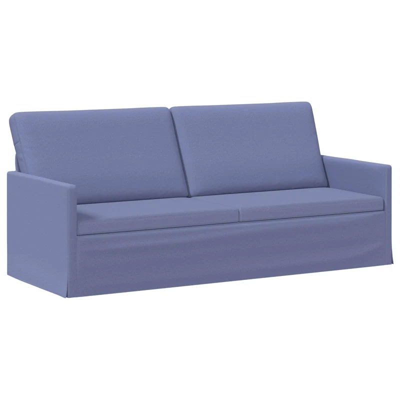 3 Seater Sofa Jeans Blue 190 x 81 x 82 cm Fabric