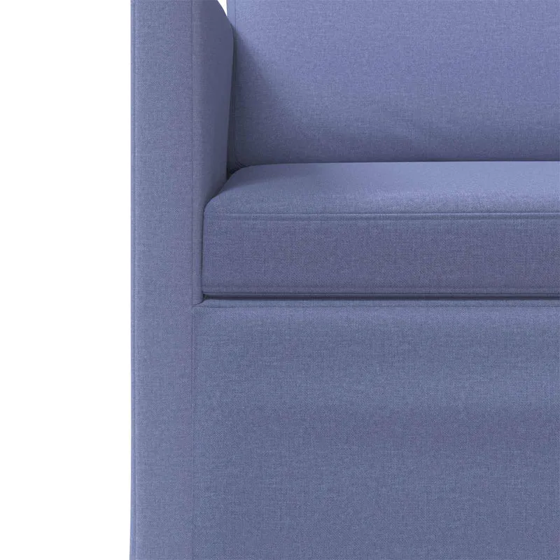 3 Seater Sofa Jeans Blue 190 x 81 x 82 cm Fabric
