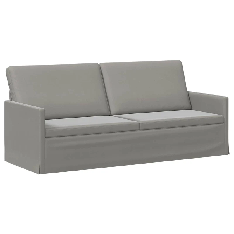 3 Seater Sofa Light Grey 190 x 81 x 82 cm Velvet