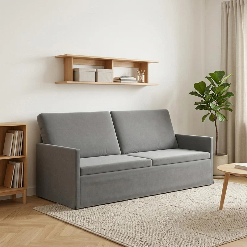 3 Seater Sofa Dark Grey 190 x 81 x 82 cm Velvet