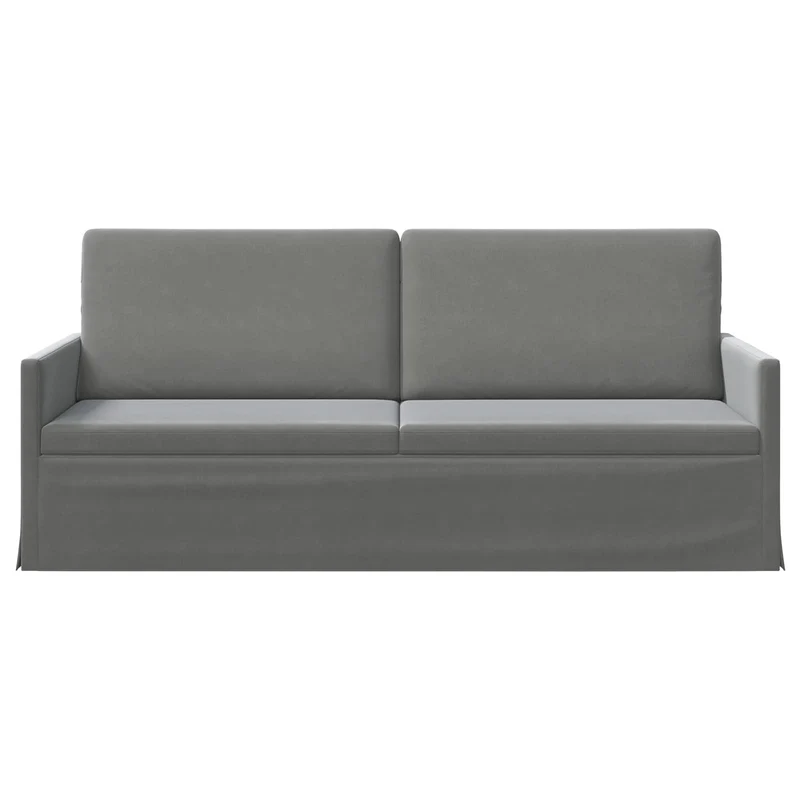 3 Seater Sofa Dark Grey 190 x 81 x 82 cm Velvet