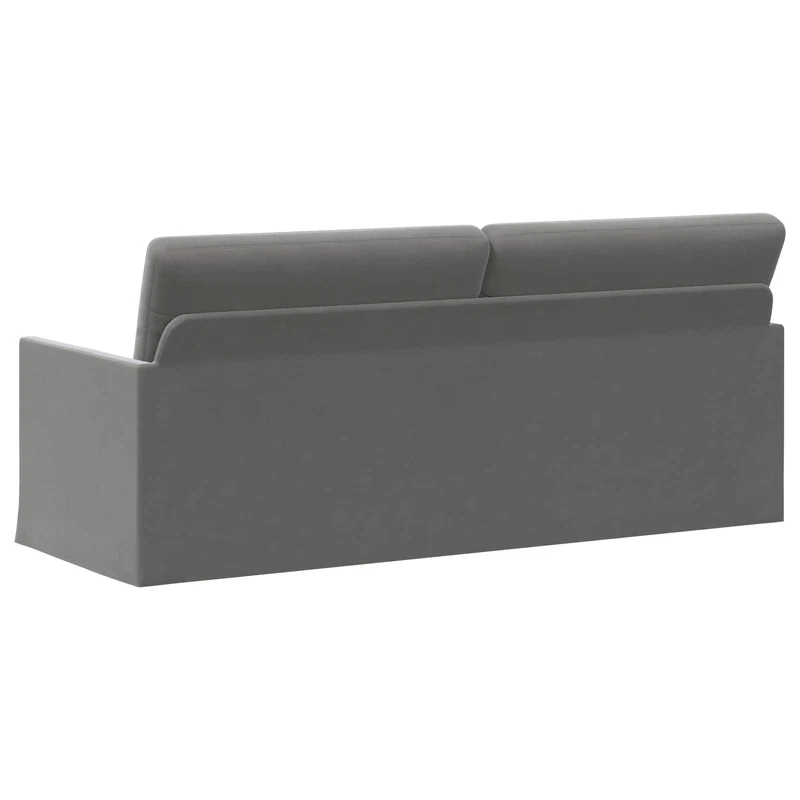 3 Seater Sofa Dark Grey 190 x 81 x 82 cm Velvet