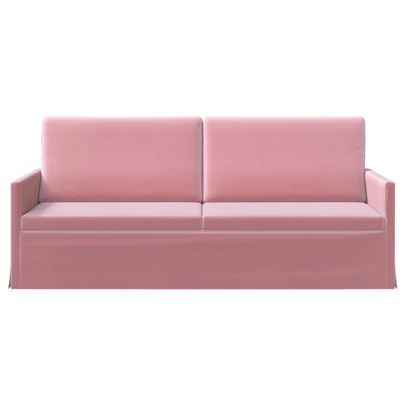 3 Seater Sofa Pink 190 x 81 x 82 cm Velvet