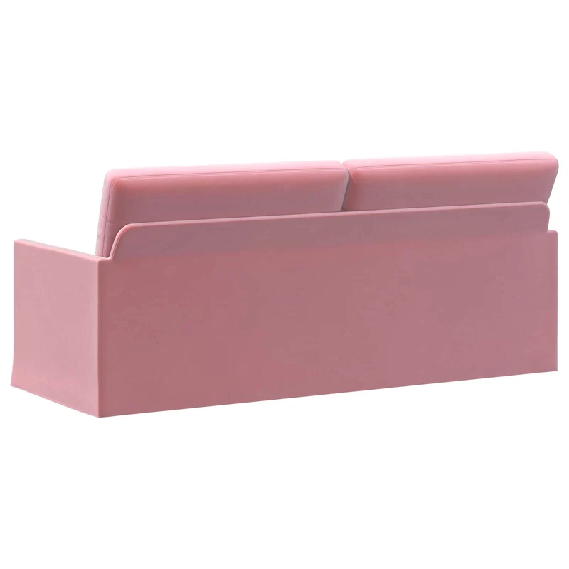 3 Seater Sofa Pink 190 x 81 x 82 cm Velvet