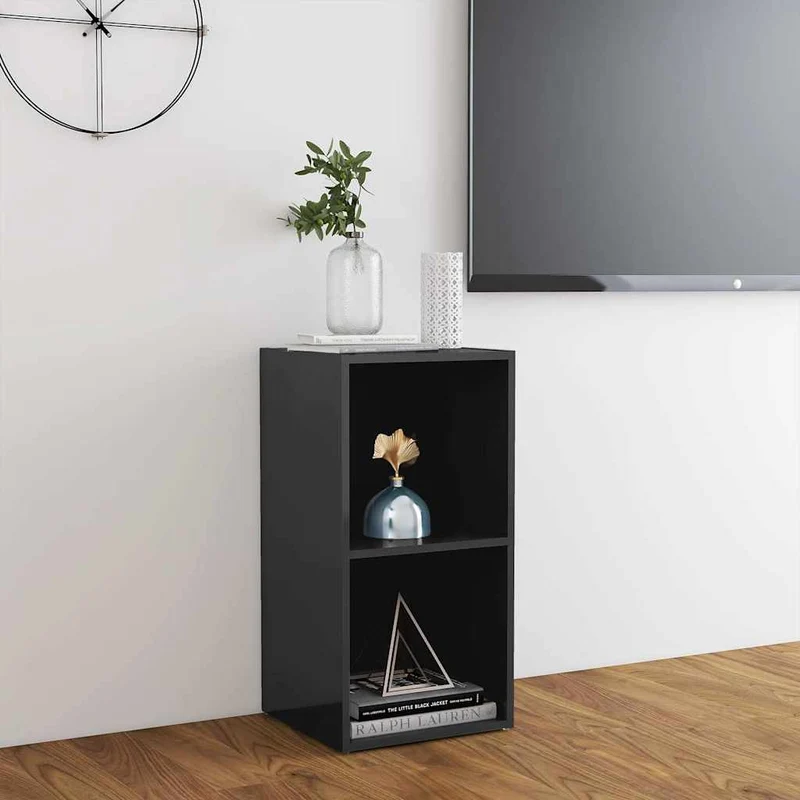 805533 vidaXL TV Cabinet High Gloss Grey 72x35x36,5 cm Engineered Wood