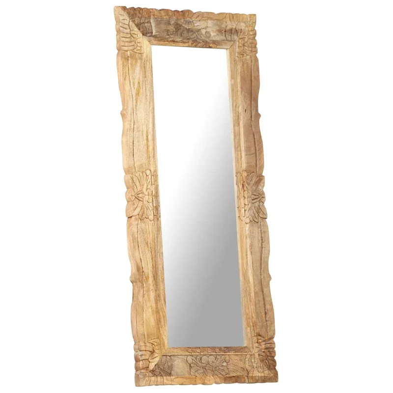 321637 vidaXL Mirror 110x50 cm Solid Mango Wood