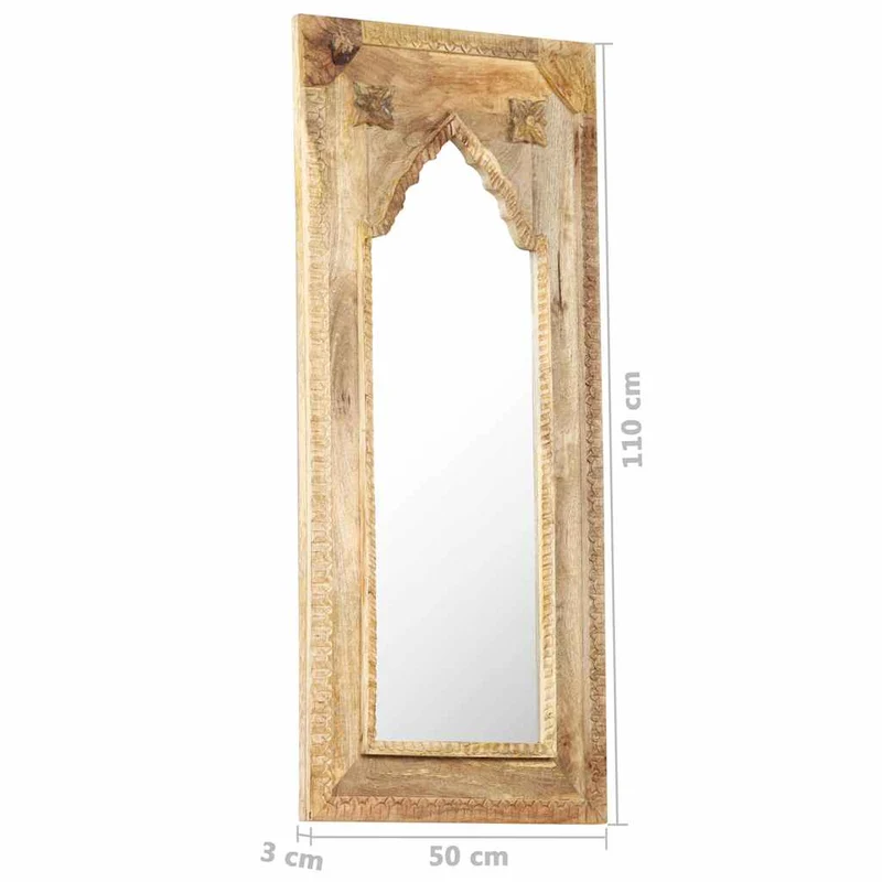 321650 vidaXL Mirror 50x3x110 cm Solid Mango Wood