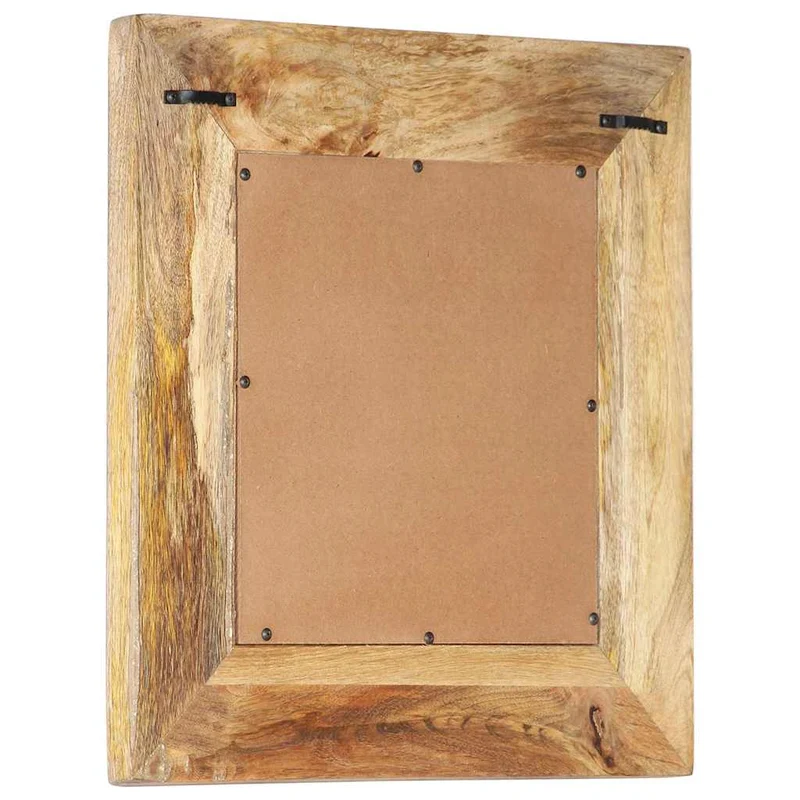 321644 vidaXL Hand-Carved Mirror 50x50x2,6 cm Solid Mango Wood
