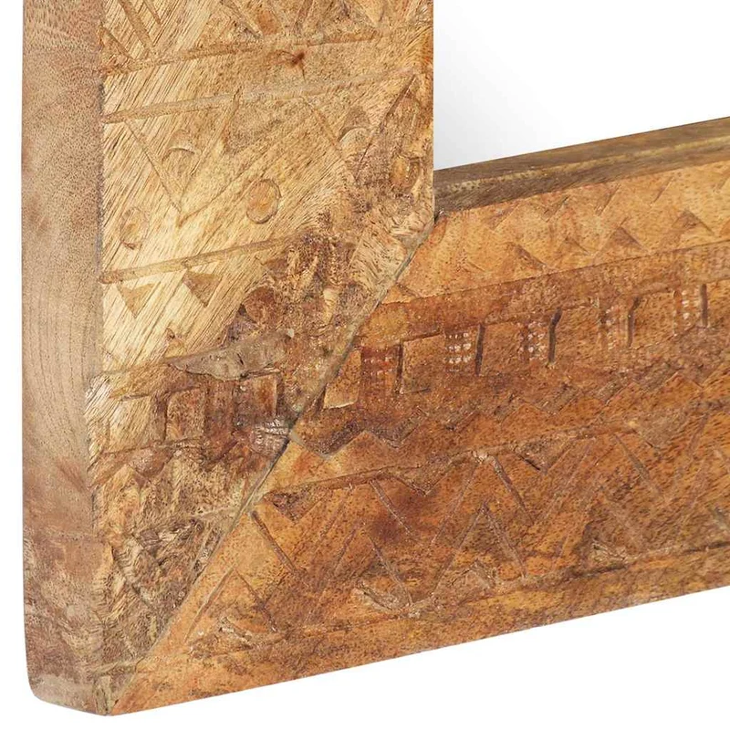 Hand-Carved Mirror 110x50x2,5 cm Solid Mango Wood