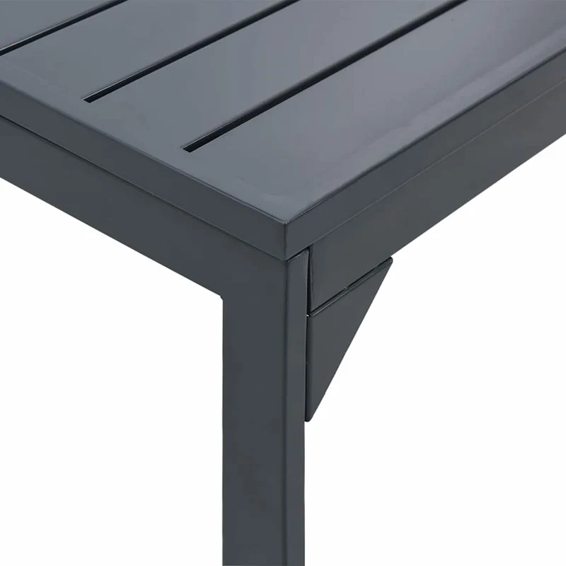 Outdoor Dinner Table Folding Anthracite 210 x 90 x 73 cm Steel