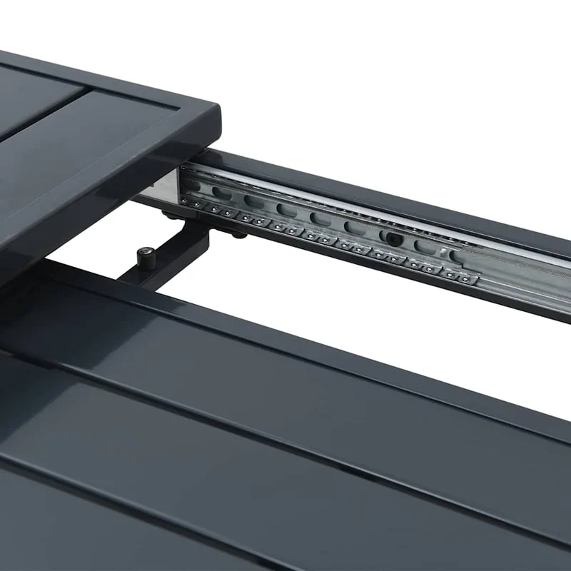 Outdoor Dinner Table Folding Anthracite 210 x 90 x 73 cm Steel