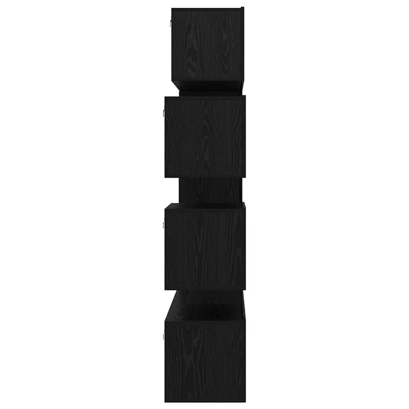 TV Cabinet Set 8 pcs Black Oak Engineered Wood