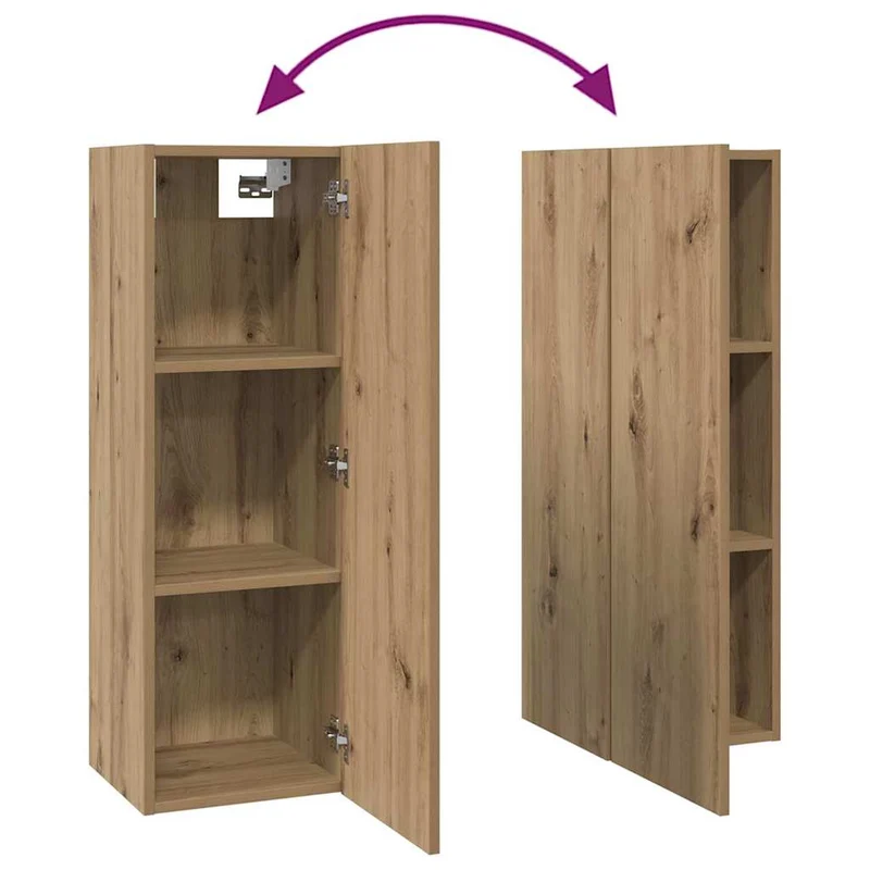 TV Cabinet Set 10 pcs Artisan Oak Engineered Wood