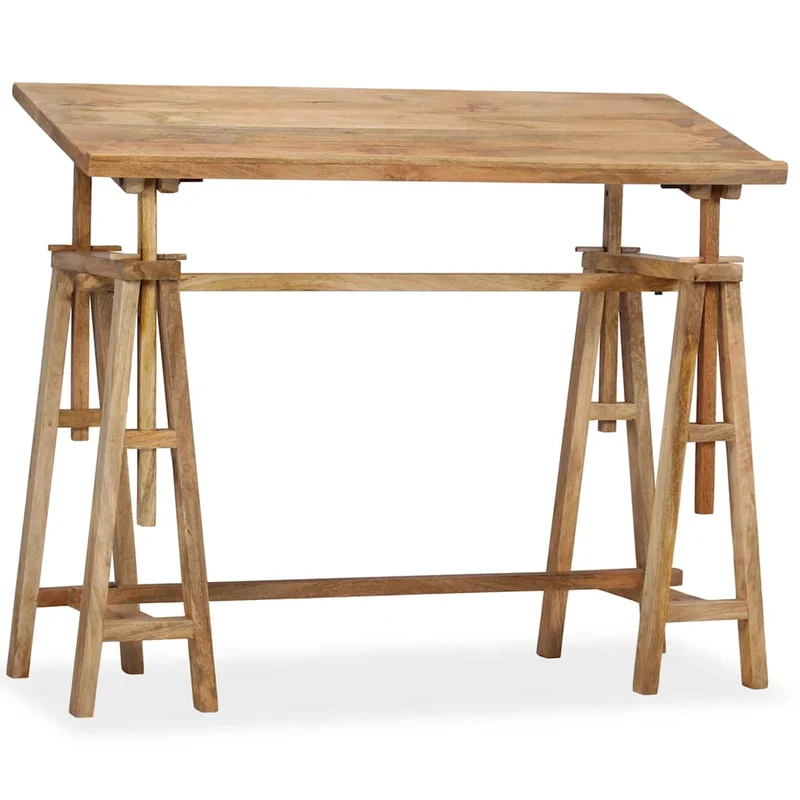 244948 vidaXL Drafting Table Solid Mango Wood 116x50x76 cm