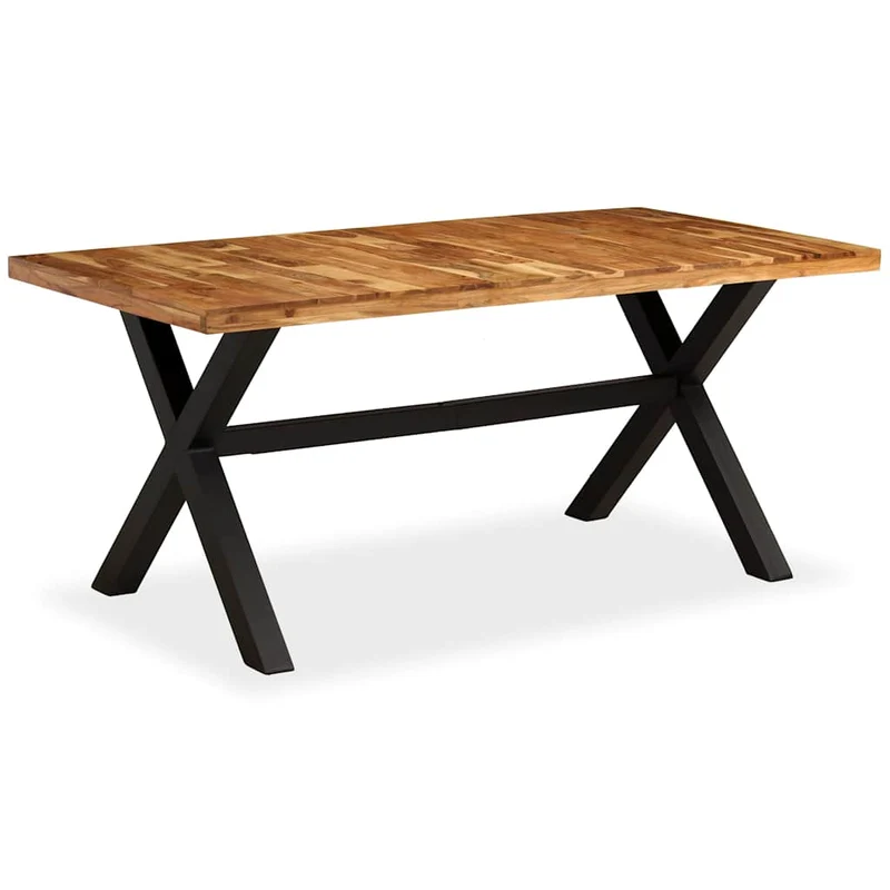 245640 vidaXL Dining Table Solid Acacia and Mango Wood 180x90x76 cm