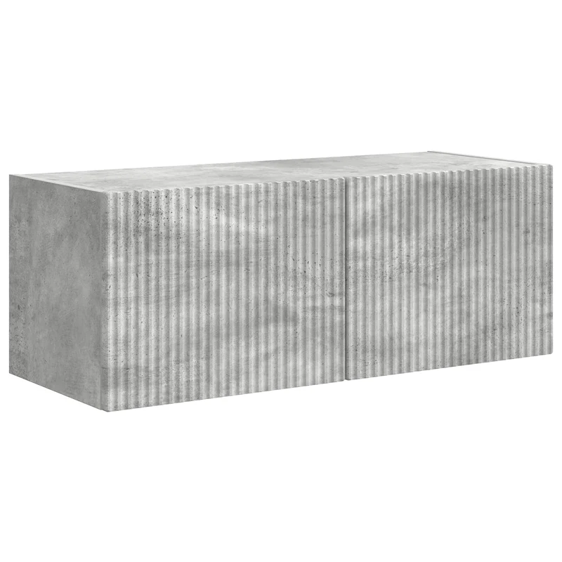TV Cabinet Set 4 pcs Concrete Grey Engineered Wood