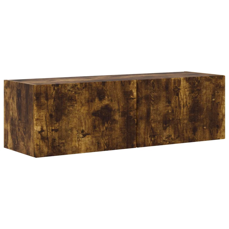 TV Cabinet Set 4 pcs Smoked Oak Engineered Wood