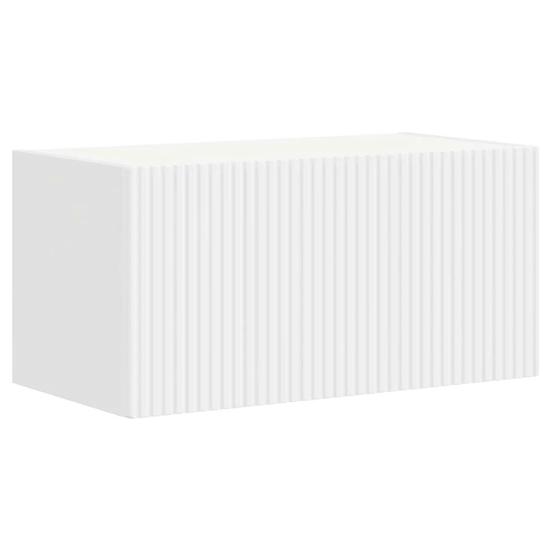 TV Cabinet Set 8 pcs White Engineered Wood