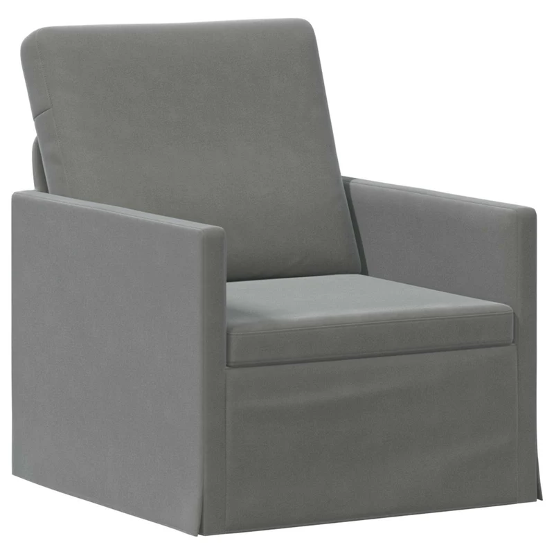 Armchair Dark Grey 70 x 81 x 82 cm Velvet