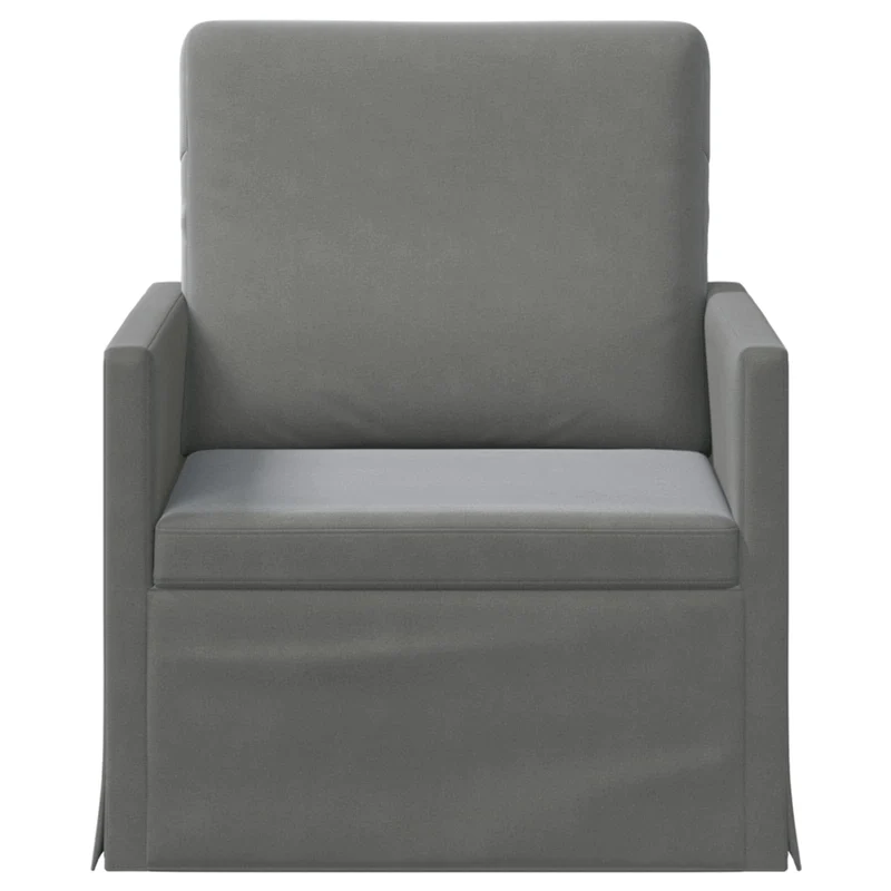 Armchair Dark Grey 70 x 81 x 82 cm Velvet
