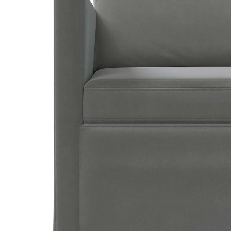 Armchair Dark Grey 70 x 81 x 82 cm Velvet